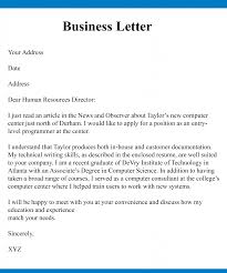 4 Simple Business Letter With Example
