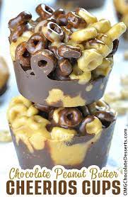 Chocolate Peanut Butter Cheerios Cups Recipe Chocolate Peanut Butter Dessert Recipes Easy No Bake Desserts