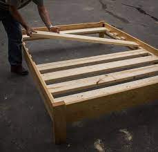 Simple Full Size Platform Bed Frame Custom By Mountainmulehardwood Diy Bed Frame Simple Bed Wood Furniture Diy