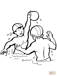 kids playing water polo coloring page free printable pages support tache conseils glowinthecrayons sombres sur les coloriages de pointe brique