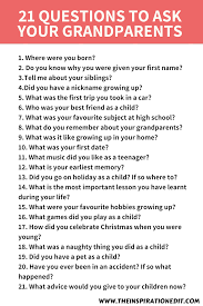 21 Family History Questions To Ask Your Grandparents Family History Book Family History Projects This Or That Questions