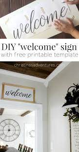 You can hang the sign with tape, push pins or use a safety sign holder. Diy Welcome Sign Diy Welcome Sign Home Diy Diy Wall