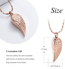 When purchasing pet cremation jewelry from our store you can always rest assured of the quality, affordable pricing. Memorials Imrsanl Angel Wings Cremation Jewelry For Ashes Pendant Stainless Steel Keepsake Memorial Urn Necklace For Human Pets Pet Supplies