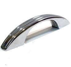 Set Of 2 Curved Retro Chrome Mid Century Drawer Pull Cabinet Hardware Vintage 1950s 1960s Cabinet Handle Industrial Salvage Cabinet Hardware Vintage Cabinet Hardware Cabinet Handles
