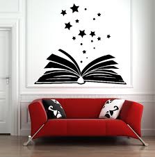 Books Wall Decal Reading Wall Decal Library Wall Decal Etsy Wall Painting Living Room Book Wall Reading Wall