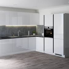 This pure white invokes welcoming futuristically clean sensations. White Gloss Kitchens Fitted Kitchens Howdens