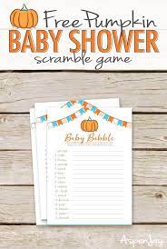 Pumpkin Baby Scramble Baby Shower Pumpkin Baby In Pumpkin Lil Pumpkin Baby Shower