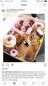 Mini Donut Bouquet W Bigger Nutella Donuts Around The Side Dessert Gifts Candy Birthday Cakes Dessert Boxes