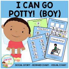 Social Story I Can Go Potty Boy Visuals Rewards Toilet Training Digital Download