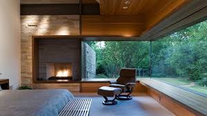 Sleek And Spartan Ground Level Bedroom With Unimpeded Views Of The Grounds 1 920x1 080 Modern House Modern House Design House Design