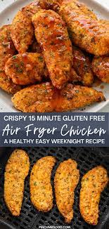 Air Fryer Chicken Tenders Low Carb Gluten Free Recipe In 2021 Air Fryer Recipes Healthy Air Fryer Recipes Chicken Gluten Free Chicken Tenders
