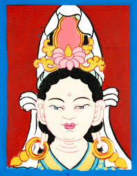 Chinese Tara Small Thangka
