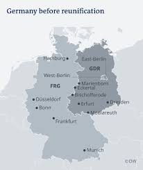 The map above is a political map of the world centered on europe and africa. Map Of Germany Before Reunification Reunification Germany Map Fall Of Berlin Wall