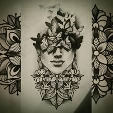 Butterfly Woman Mandala Mandalaflowertattoo Mandalatattoo Darkart Bw Tattoodesign Tattoos Mandala Tattoo Body Art Tattoos