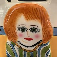 Vintage Abby Susan Paley Ceramic Vase by Ganz