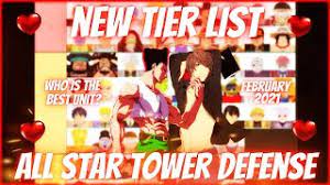 You can get to know the best characters for the game through this tier list. The New All Star Tower Defense Tier List Updated Units February 2021 Youtube