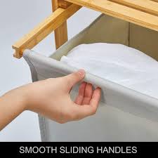 Get the best deals on bamboo household laundry carts & hampers. Buy Worthyeah Bamboo Laundry Hamper And Shelf Dual Compartments Laundry Basket With Removable Bag 2 Sections Laundry Organizer And Storage Wooden Bamboo Laundry Sorter Online In Turkey B08bzgqvhn