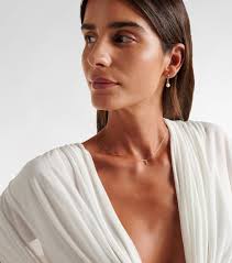 Collier La Barre en or 14 ct et diamants en doré