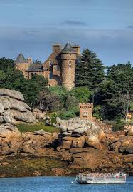 Chateau De L Ile De Costaeres Cote De Granit Rose French Castles France Travel Beautiful Castles