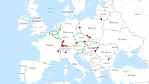 Op de wereldkaart, dan heb je alle letters te vinden: Transport Online Realtime Kaart Met Wachttijden Europese Grensovergangen