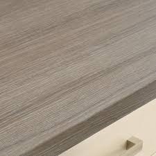 More dramatic shades of matt grey create instant impact, while the metallic shine of chrome and steel creates a clean, modern aesthetic. Howdens 3m X 38mm Full Bullnose Textured Grey Oak Effect Laminate Worktop Howdens