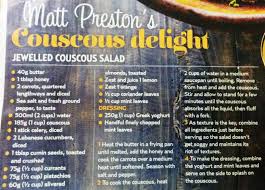 Matt Preston S Couscous Delight Couscous Salad Couscous Salad Recipes