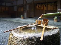 water at the shrine japanese bamboo bamboo fountain japan