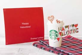 スタバで贈りもの バレンタイン限定 スタンプレター がかわいすぎ バレンタイン スタバ レター