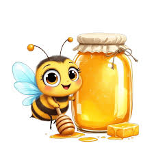 Cartoon Biene Und Honig, Cartoon Biene Und Honig, Biene Und Honig, Cartoon  Biene PNG Bild und Clipart zum kostenlosen Download