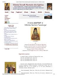 Pe langa faptul ca este un sfant contemporan, un sfant al secolului nostru, el atrage indeosebi prin multimea minunilor savarsite. Al Doilea Acatist Al Sfantului Nectarie Taumaturgul AcasÄƒ ViaÅ£a RugÄƒciuni Minuni Moaste CantÄƒri Resurse