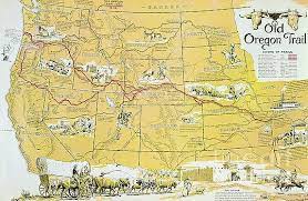 Map Of The Old Oregon Trail By American School In 2021 Oregon Trail History Oregon Trail Oregon Trail Map