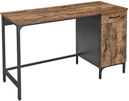 Search newegg.com for computer desk. Vasagle Lwd51x Office Desk Computer Desk With Drawer And Cabinet Living Room Bedroom Study Home Office Easy Assembly Metal Industrial Design Vintage Dark Brown Amazon De Kuche Haushalt