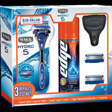 Shaving is not so bad with the schick hydro silk sensitive care razor, produced by the trusted brand schick. Schick Hydro 5 Men S Razor Razor Blade Refill And Edge Shave Gel Gift Set 1 Schick