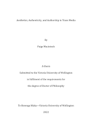 PDF) Aesthetics, Authenticity, and Authorship in Trans Media