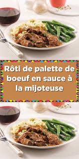 Roti De Palette De Boeuf En Sauce A La Mijoteuse Slow Cooker Recipes Food Recipes