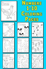 These attractively designed coloring pages can be part of your lesson's activities. Free Printable Numbers 1 10 Animal Coloring Pages Number Coloring Worksheets Like These Are Great For Free Printable Numbers Printable Numbers Coloring Pages