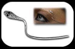 Unique Eyebrow Rings Eyebrow Bar 1 2mm Snake Head In