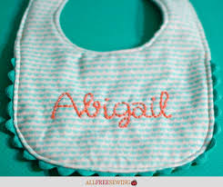 Elegantly Embroidered Baby Bib Sewing Pattern Allfreesewing Com