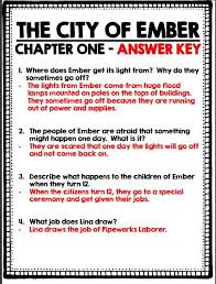 The City Of Ember Novel Study Unit With Questions And Activities City Of Ember Novel Studies Novel Study Units