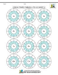 Maths Times Tables Worksheets Circle Times Tables 1 To 12 2 Times Tables Worksheets Maths Times Tables Math Worksheets