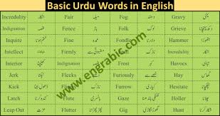 English Urdu Words 1000 Core Words Of English In Urdu Engrabic English Words Phrases And Sentences English Vocabulary Words