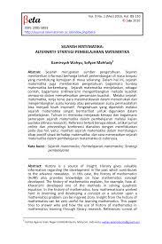 Anda mesti skor tajuk ini. Pdf Sejarah Matematika Alternatif Strategi Pembelajaran Matematika