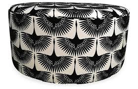 Black And White Ottoman Pouf Devi Ottoman Black White Kim Salmela In 2020 Black Ottoman Kim Salmela White Ottoman