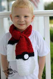 My Son Just Started Watching Pokemon And Has Become Obsessed With It So Of Course I Had To Make Him Some Crochet Pokemon Scarf Crochet Pattern Crochet Scarves