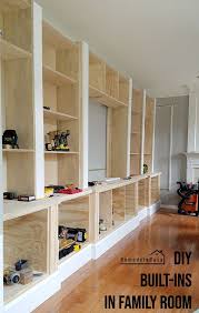 How to build built in bookshelves with cabinets. Diy Family Room Built Ins Building And Installing The Shelves Remodelando La Casa Built In Shelves Living Room Diy Built In Shelves Living Room Built Ins