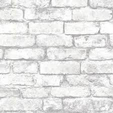 Exposed brick is trendy, chic, and inviting. A Street Prints Debs White Exposed Brick Paper Strippable Roll Covers 56 4 Sq Ft 2922 21261 The Home Depot