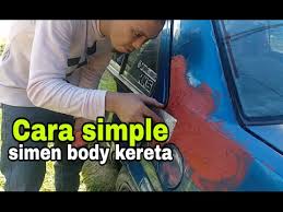 Cara gosok simen kereta | step by step. Video Largedamagebumperrepair