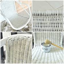 How to paint rattan furniture. Chalk Paint Wicker Chair Makeover Table And Hearth