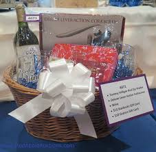 Gift card display for silent auction. Silent Auction Basket Ideas Use Wrap Sherry Truhlar