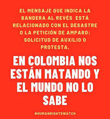 En las protestas que han tomado las calles de colombia, ha sido común ver la bandera de aquel país al revés. Quv1xbxrc33zmm